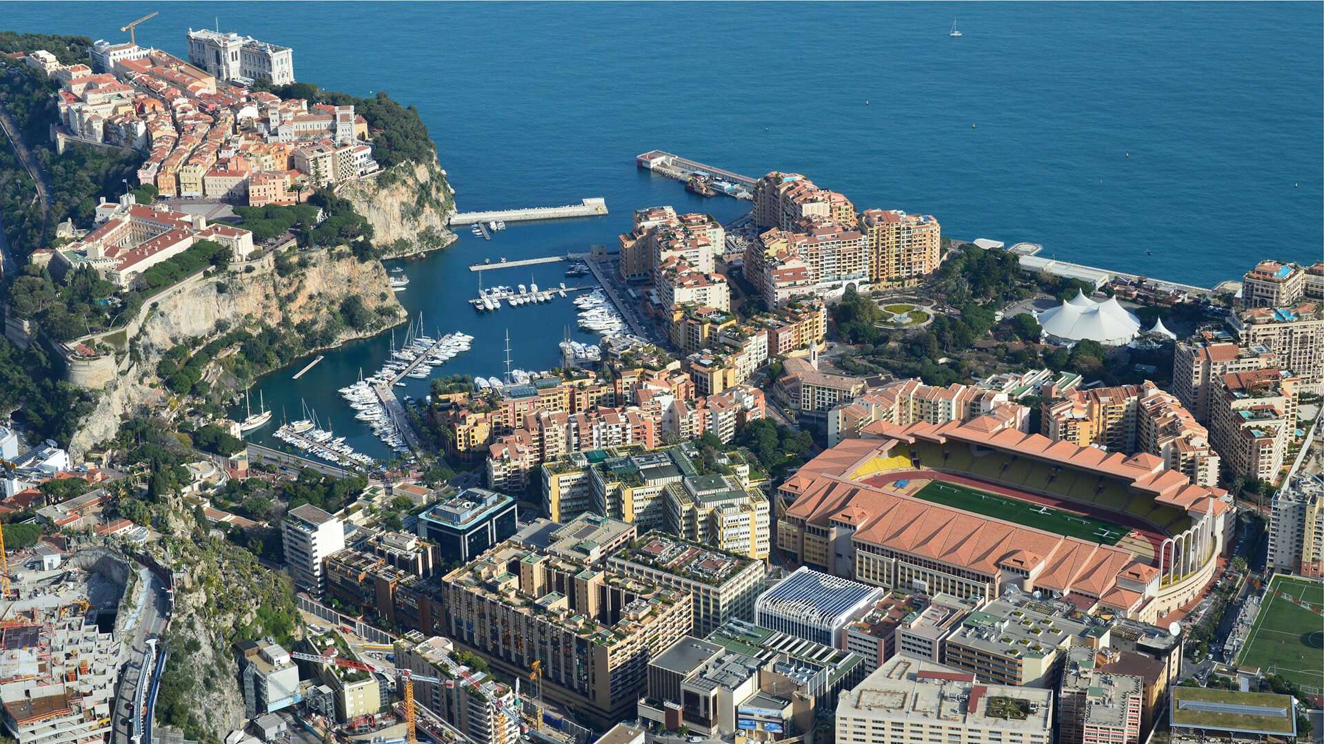 Monaco vue de haut