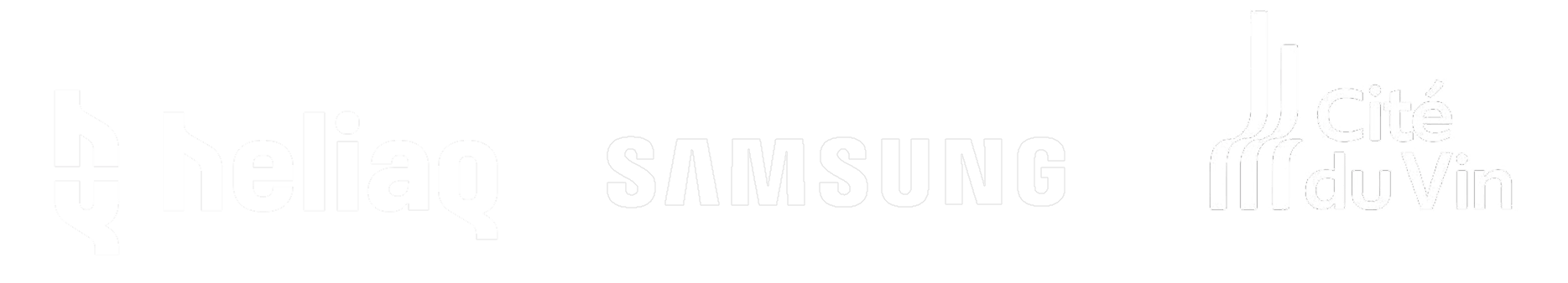 Logo heliaq, samsung & cité du vin