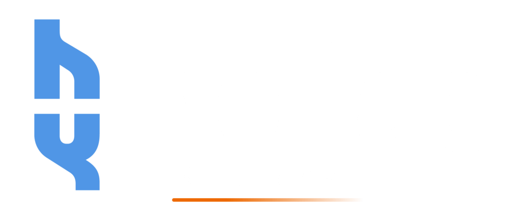 logo heliaq solution blanc et bleu